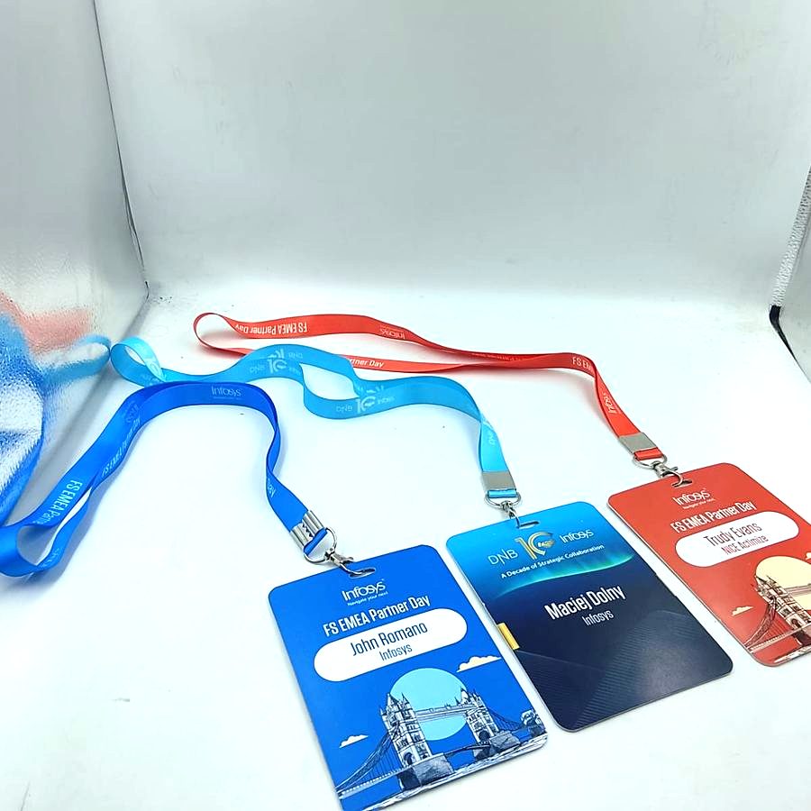 Infosys International Paper desk flags