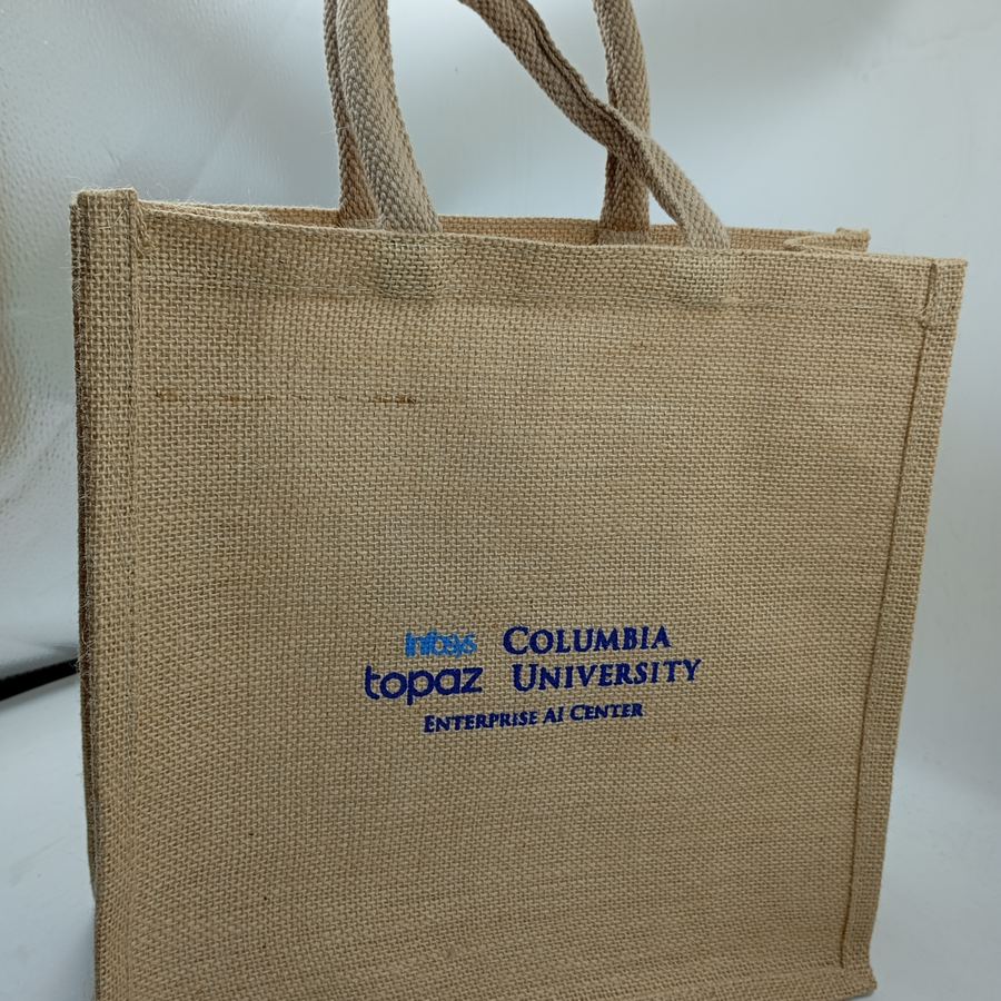 Columbia University Infosys Topaz jute bag